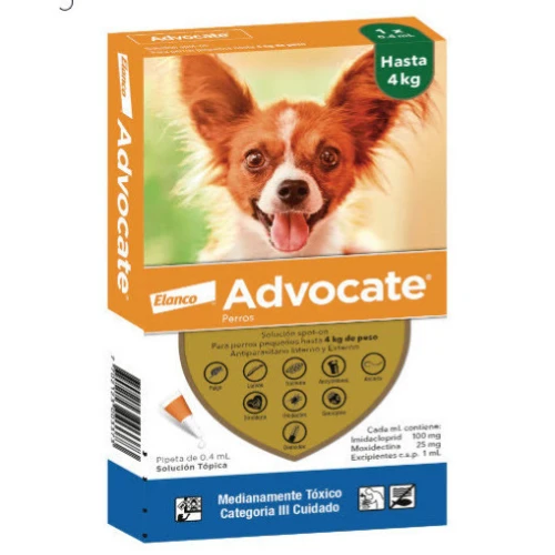 Advocate perros pipeta 0.4 ml hasta 4 kg