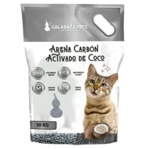 Arena calabaza carbón activado de coco 10kg