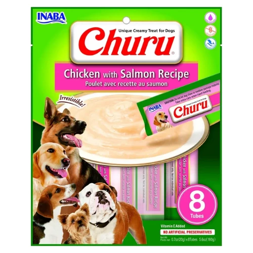 Churu 8 Piezas - Chicken With Salmon - Pollo Y Salmon 160 Gr