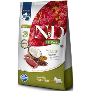 ND quinoa canine adult mini pele & pelo pato 2,5 kg