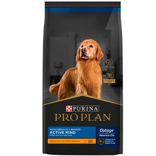Pro Plan adulto active mind raza medianas y grandes 13kg