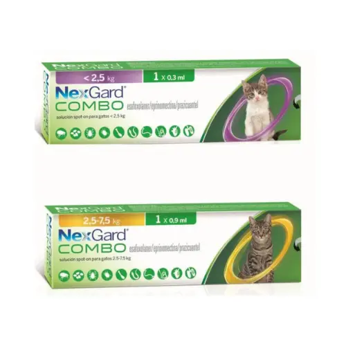 Nexgard Combo para Gatos – 2.5 – 7.5 Kg
