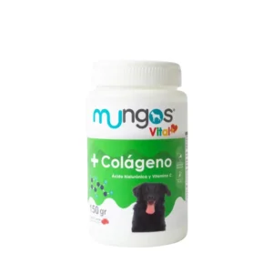 Suplemento de colágeno para perros en polvo Mungos Vital + Colágeno frasco de 150 gramos sabor carne.